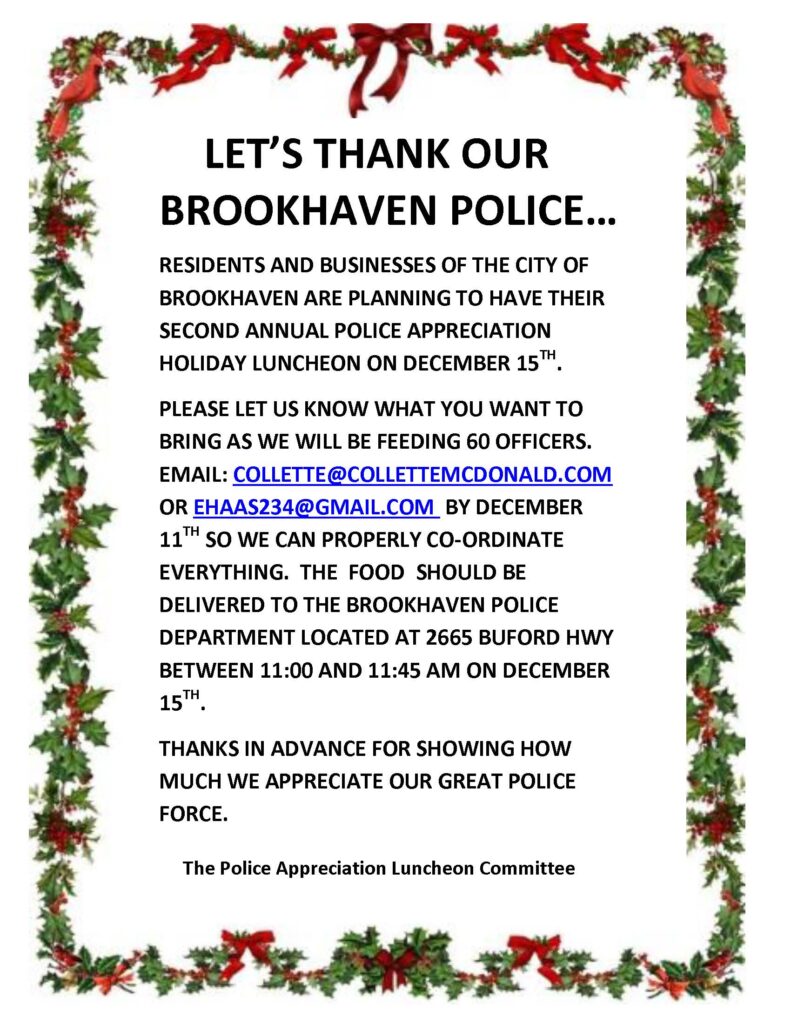 Brookhaven Police Holiday Luncheon 2015 Citizen