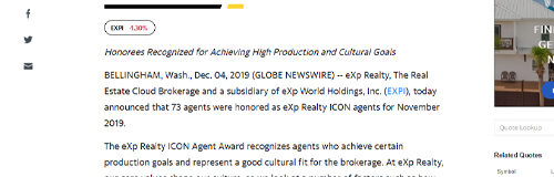 eXp Realty Announces November ICON Agents - Collette McDonald