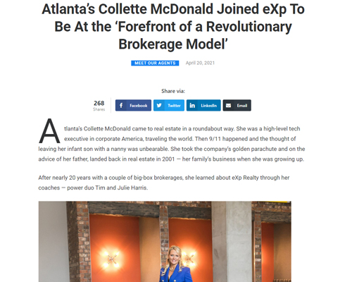 Atlanta's Collette McDonald -eXp Real Estate